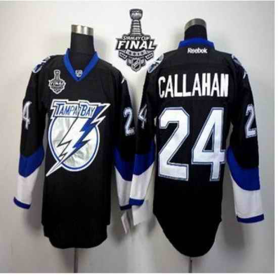 Tampa Bay Lightning #24 Ryan Callahan Black 2015 Stanley Cup Stitched NHL Jersey